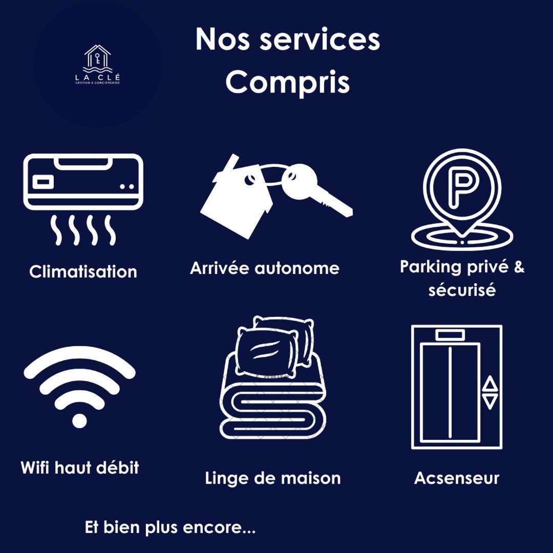La Cle -Climatisation - Parking Prive - Ideale - Professionnels - Familles - Amis Hyères Exterior foto